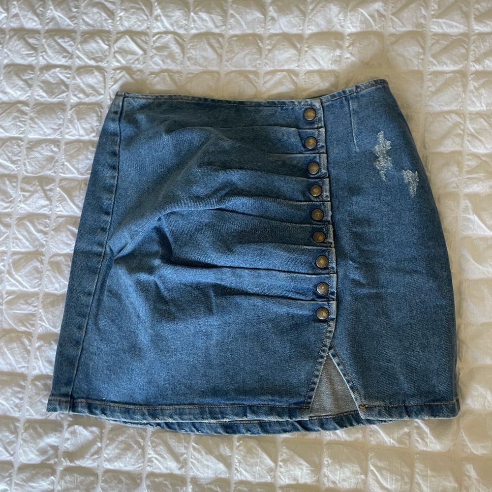 Retrofete Green and Blue Mini Skirt - Picture 6 of 12